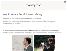 Tablet Screenshot of moritzpress.de